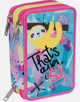 Astuccio scuola 3 zip SJ Clack It Girl